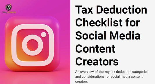 Tax Deduction Checklist for Social Media Content Creators (Digital Download)