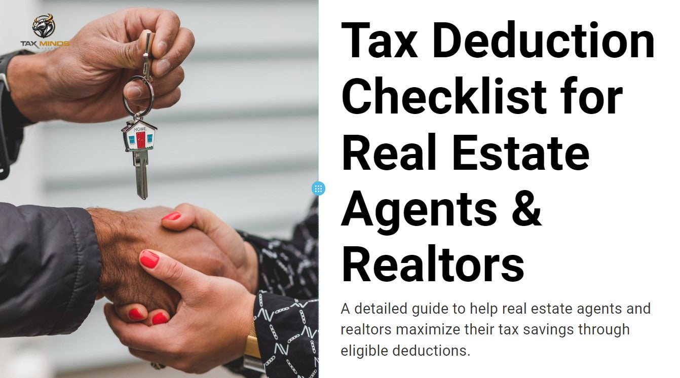 Tax Deduction Checklist for Real Estate Agents (Digital Download)